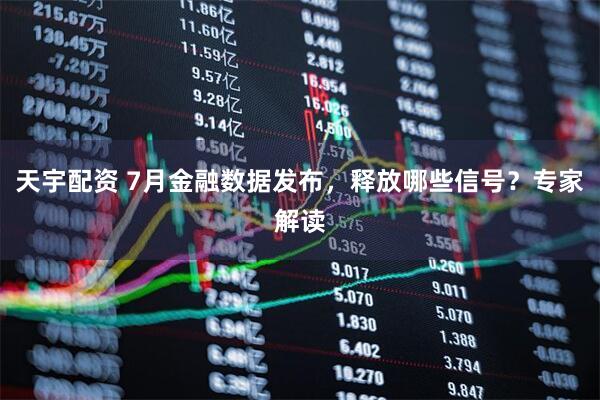 天宇配资 7月金融数据发布，释放哪些信号？专家解读