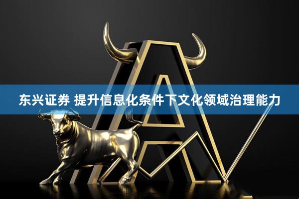 东兴证券 提升信息化条件下文化领域治理能力